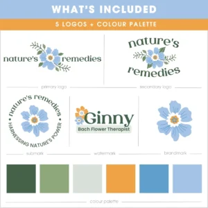 Bach flower therapist logo template 2