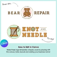 Bear repair logo template 3