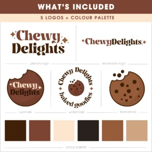 Chewy delights logo template 2