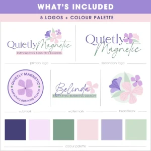 Quietly magnetic logo template 2