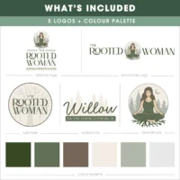 Rooted woman logo template 2