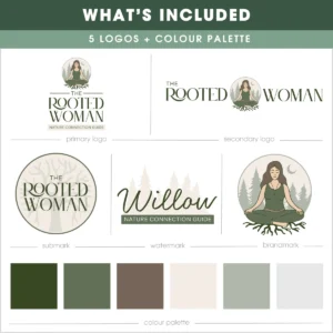 Rooted woman logo template 2