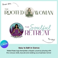 Rooted woman logo template 3