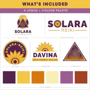 Solara Reiki | Logo Template for Reiki practitioners | Template Emporium